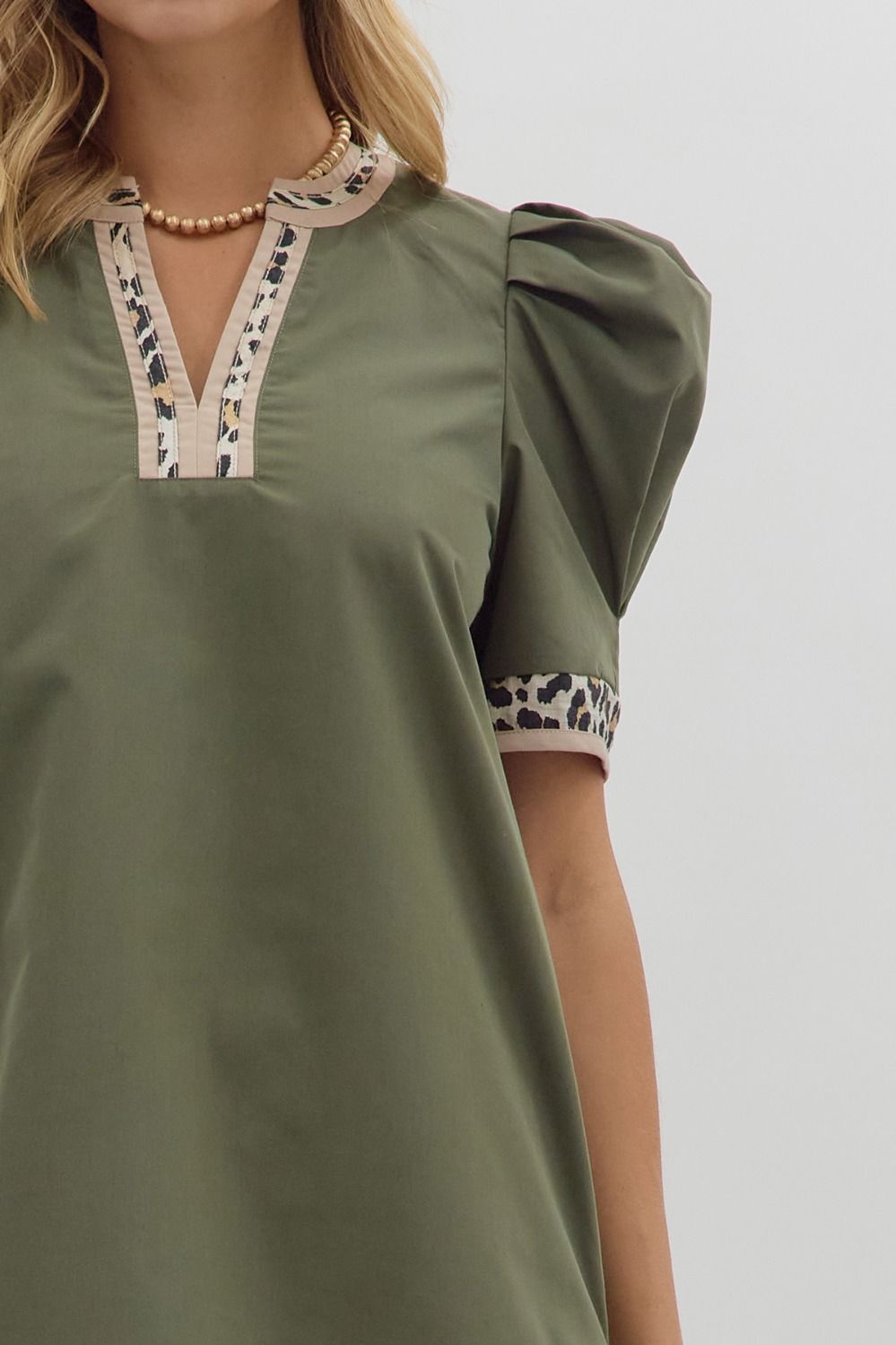 Wild Touch Puff Sleeve Dress