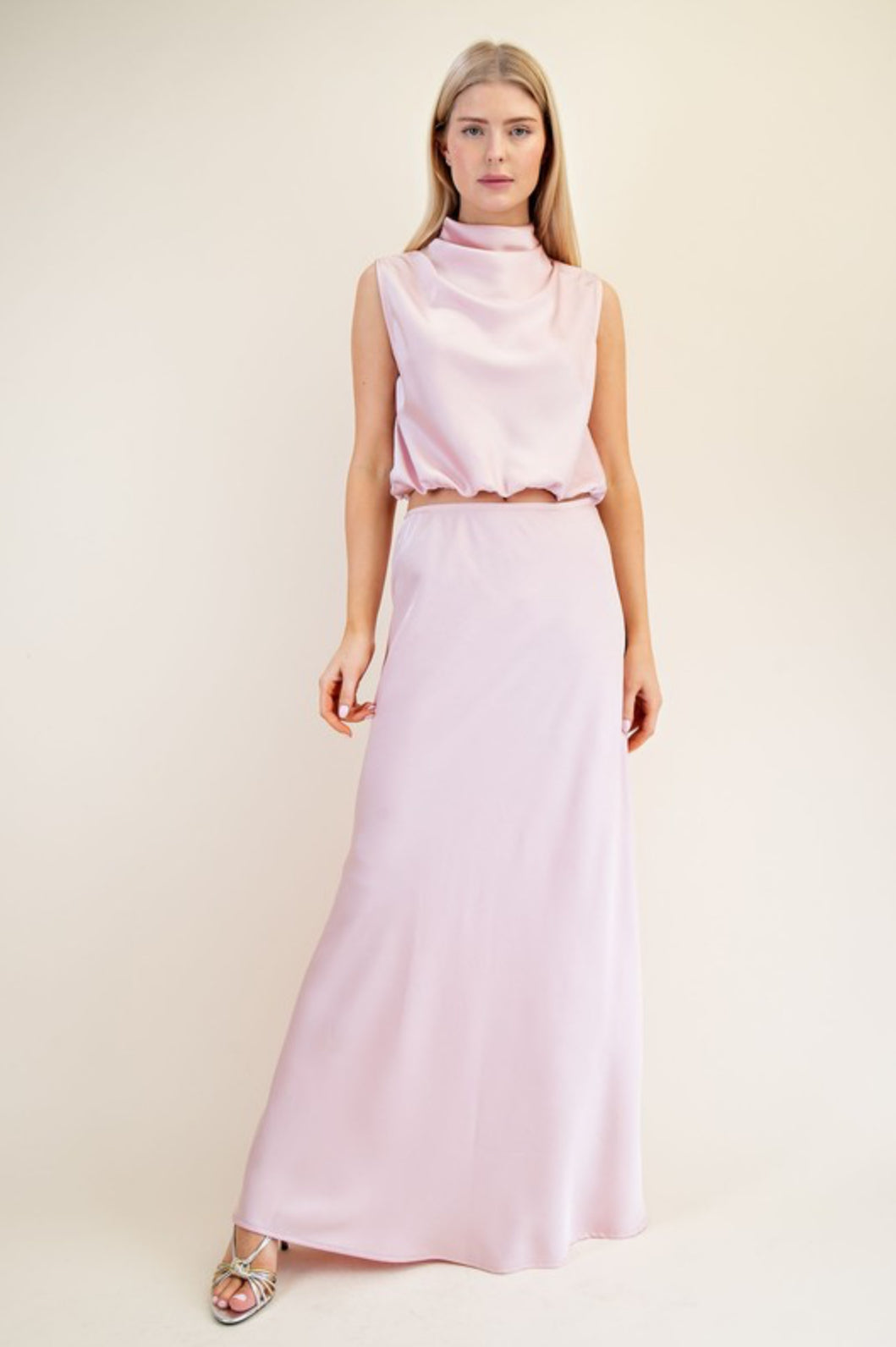 Silk High-Waist Maxi Skirt