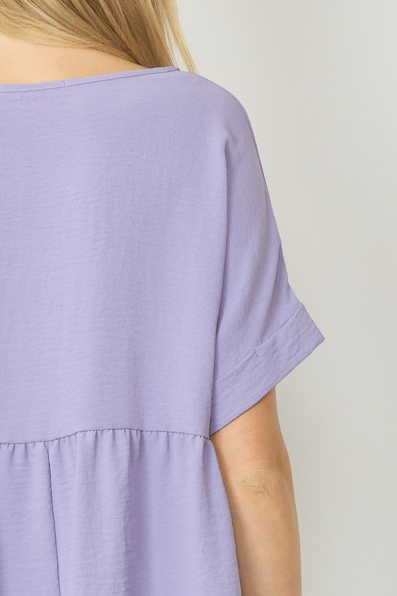 Lavender Breeze Babydoll Top