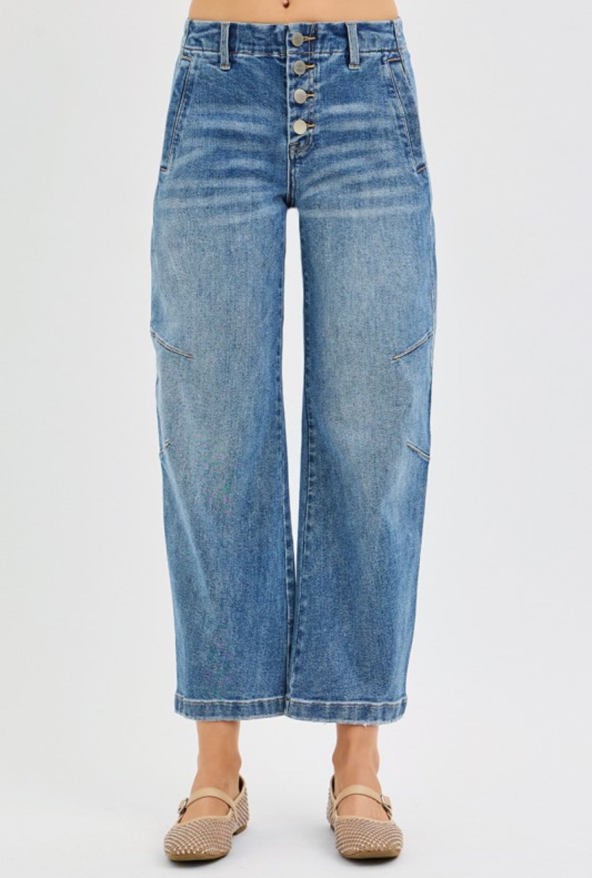 The Barrel Twist Button Fly Jeans -Risen Jeans
