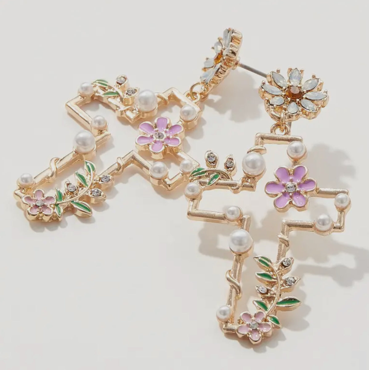 Cross Post Easter Earrings
