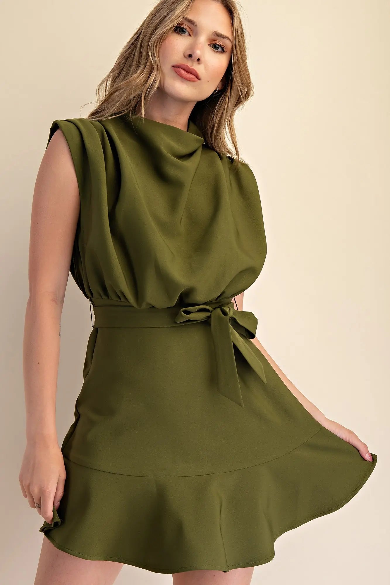 Satin Hourglass Mini Dress
