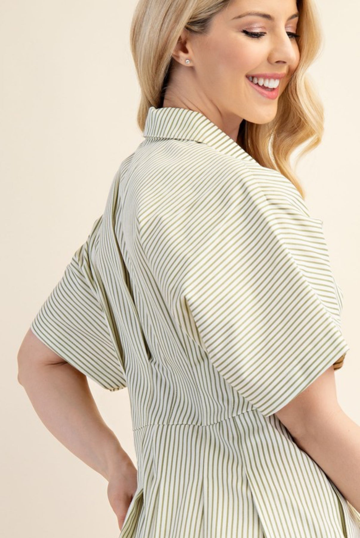 Pleated Romper