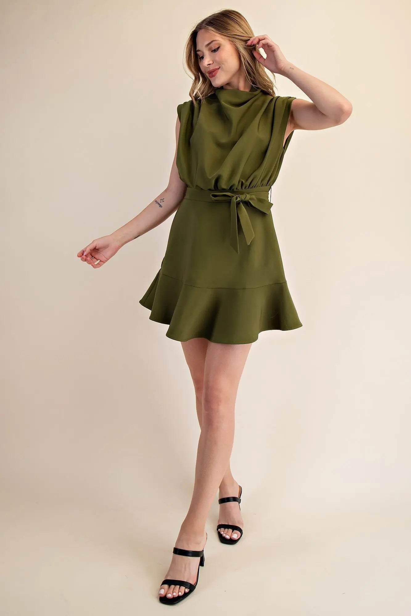 Satin Hourglass Mini Dress