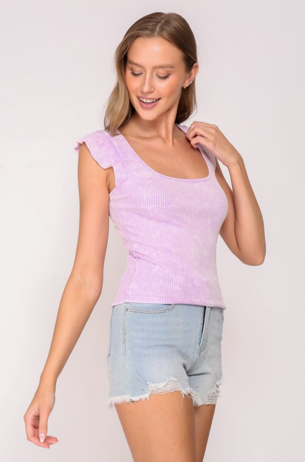 Lilac Dreams Ribbed Tank