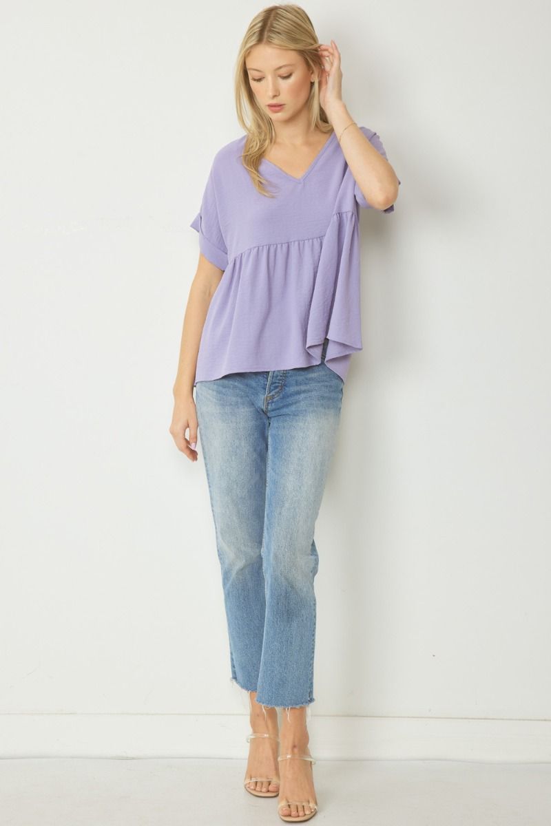 Lavender Breeze Babydoll Top