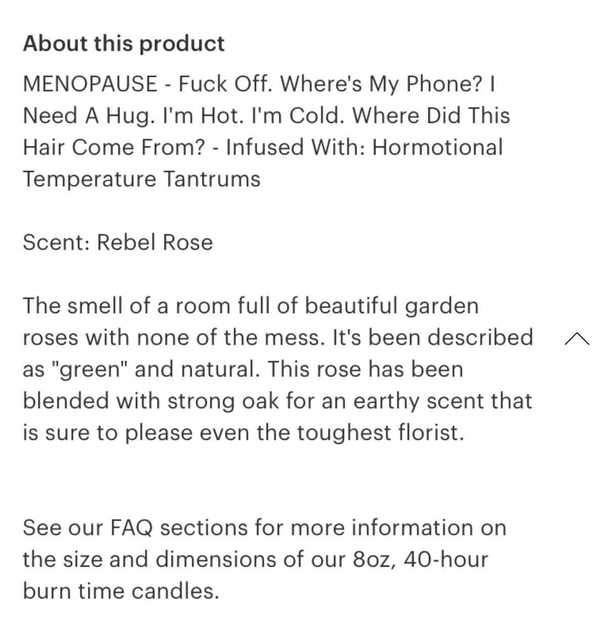 Menopause Candle - Rebel Rose