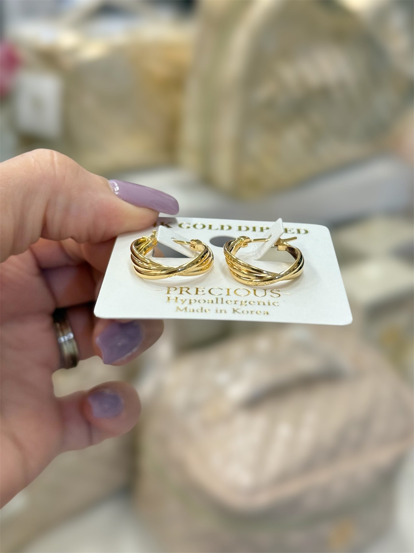 Tres Hoop Earrings