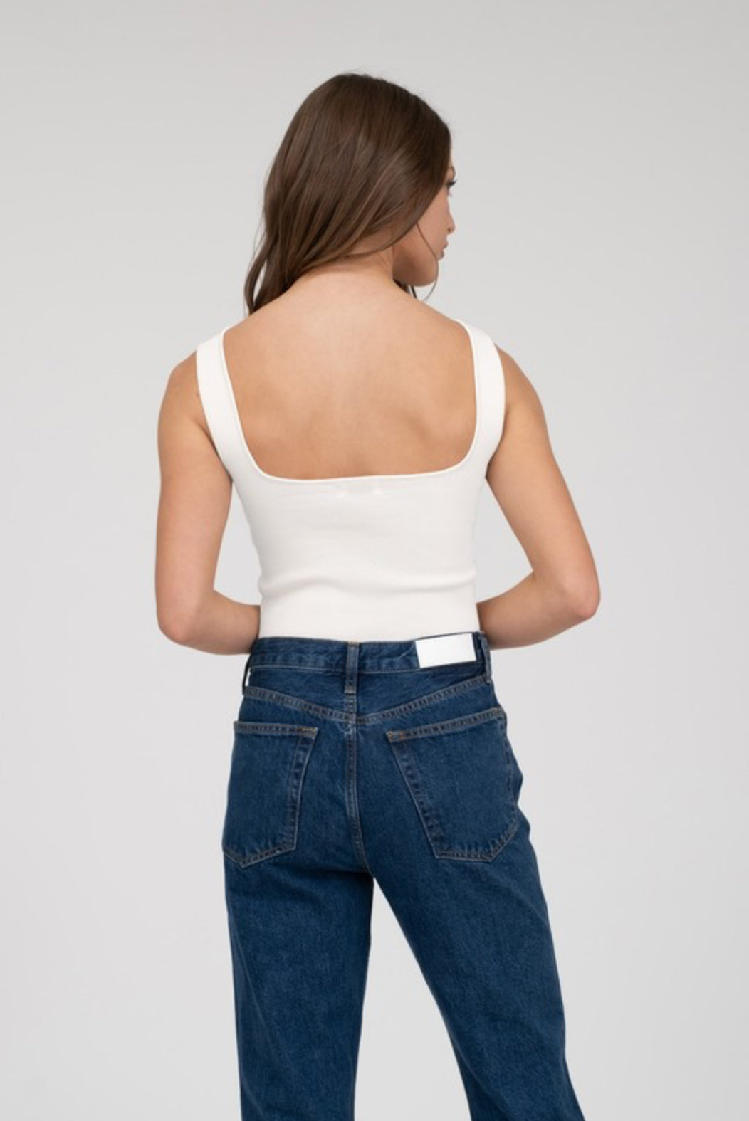 Sleeveless Sweater Knit Crop Top