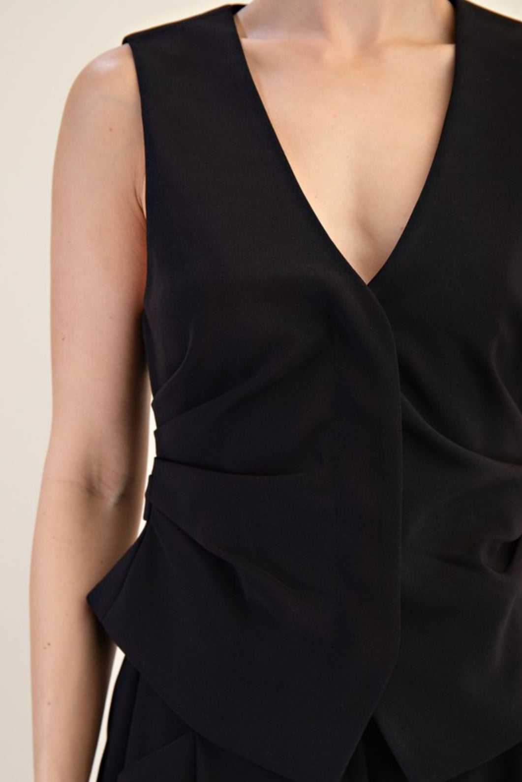Ruched Tailored Vest