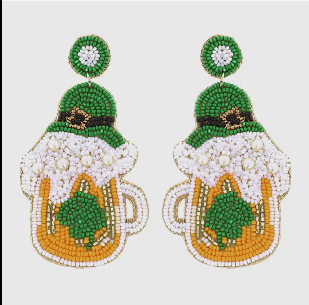 Leprechaun Beer Mug Earrings