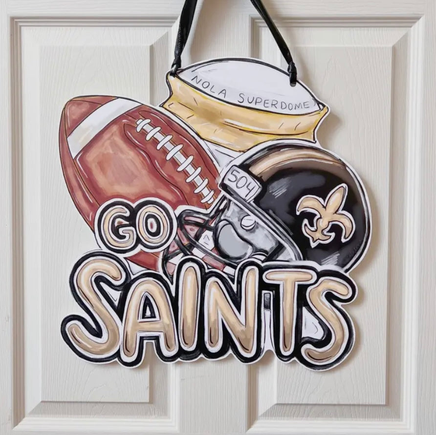 Go Saints Door Hanger