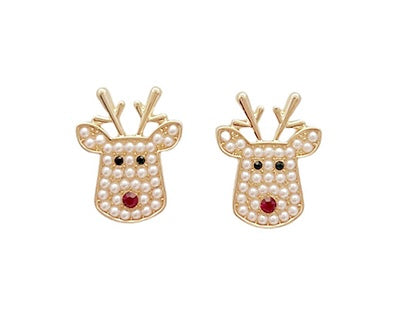 Golden Rudolph Earrings