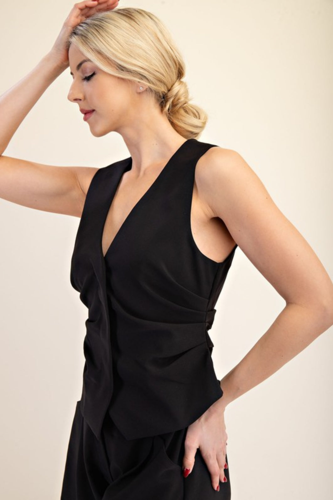 Ruched Tailored Vest