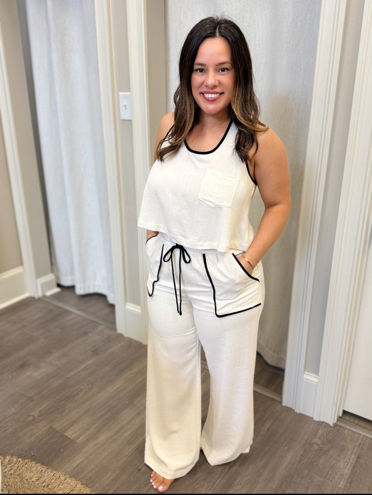 Coastal Linen Pants Set