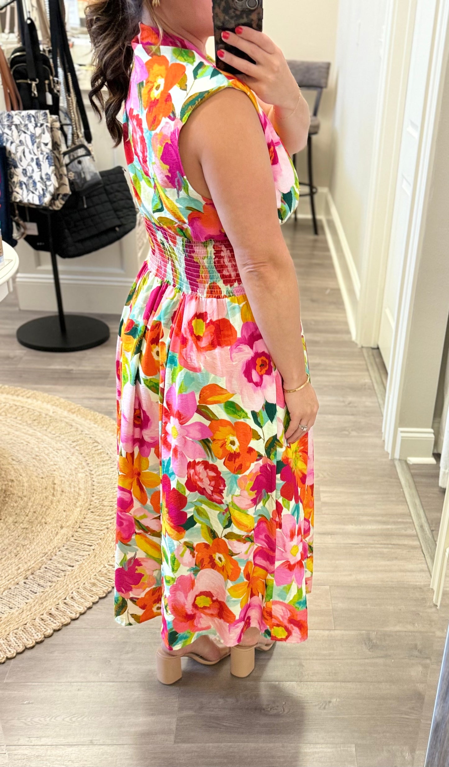 Flora Luxe Zip Dress