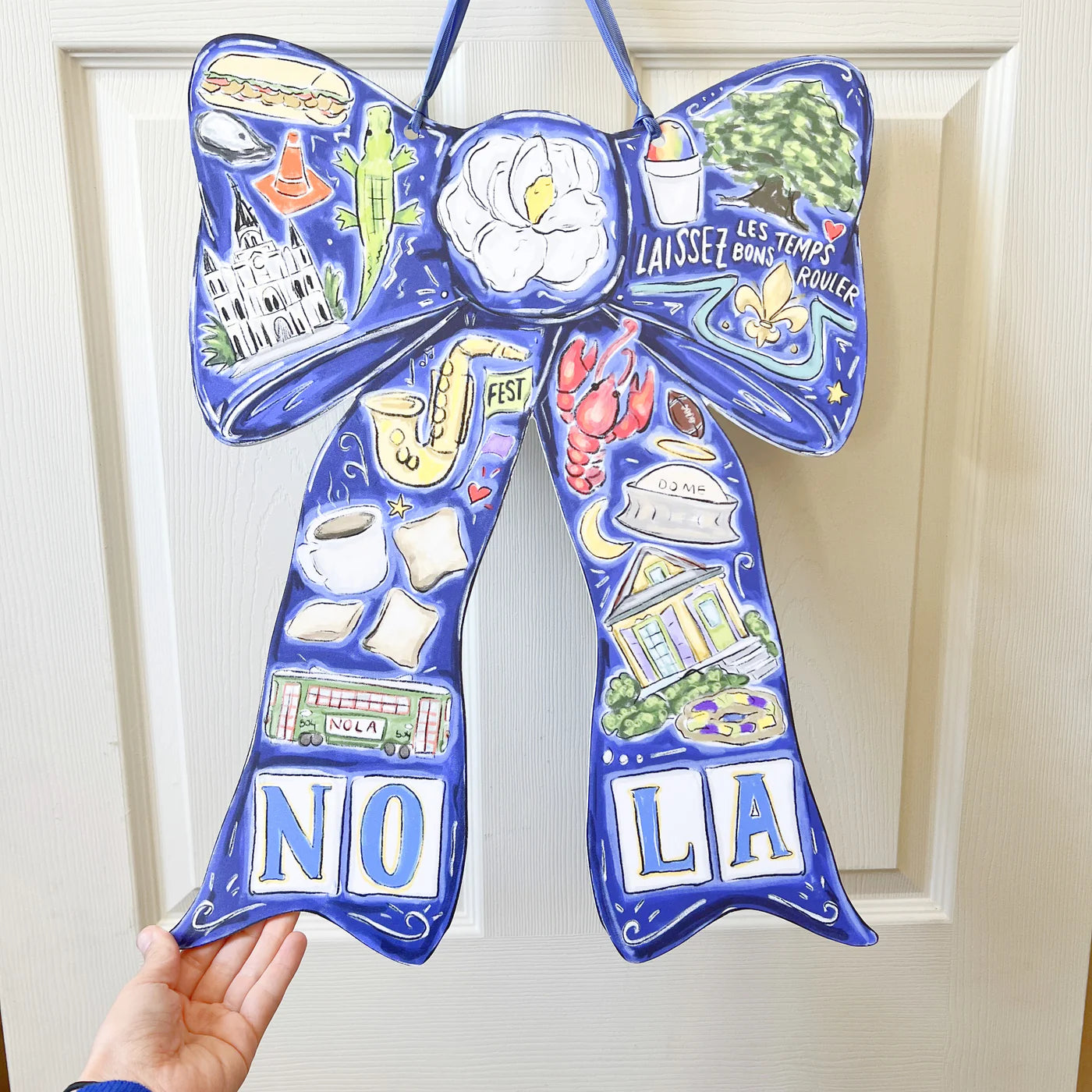 Best Of NOLA Bow Door Hanger