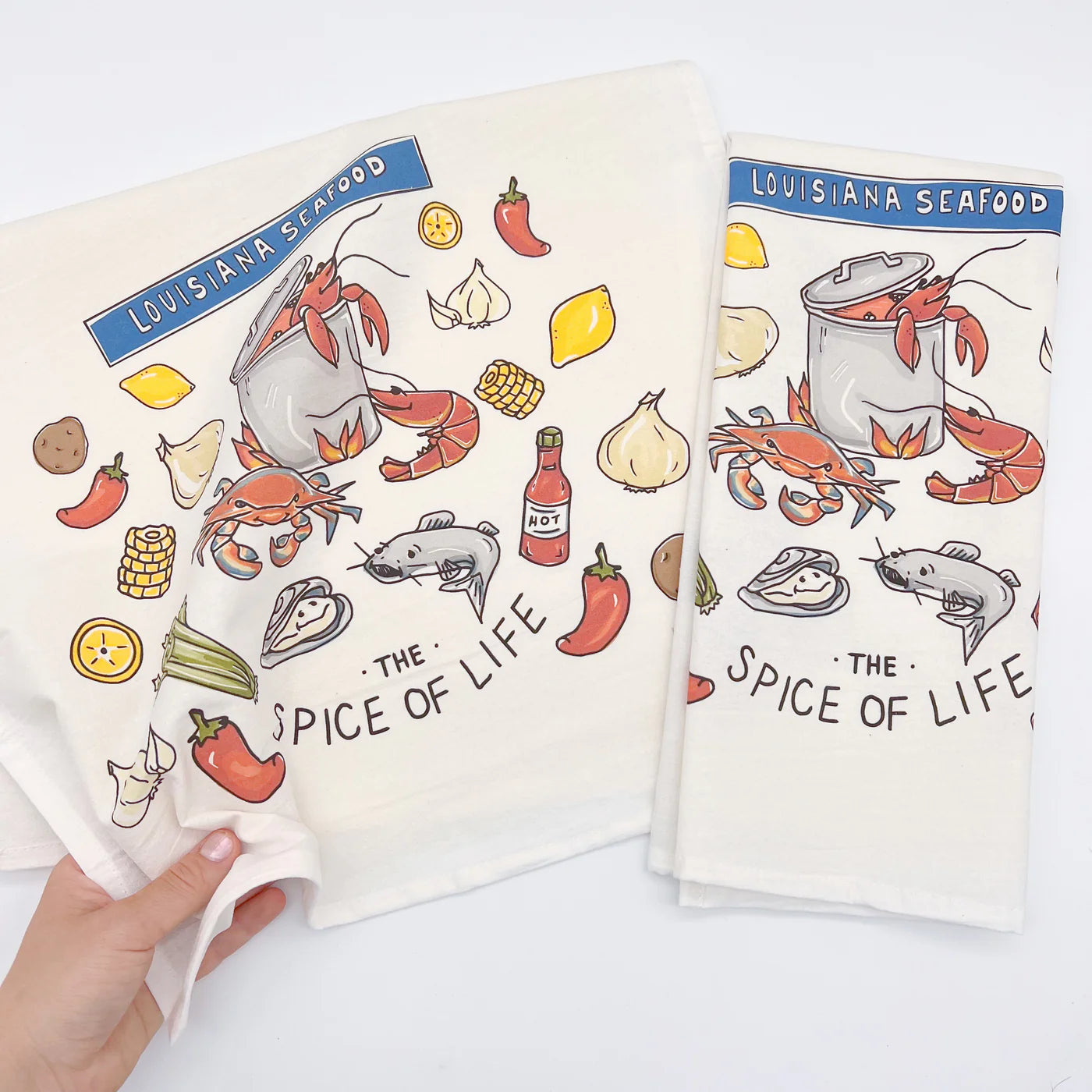 Louisiana Seafood Tea Towel