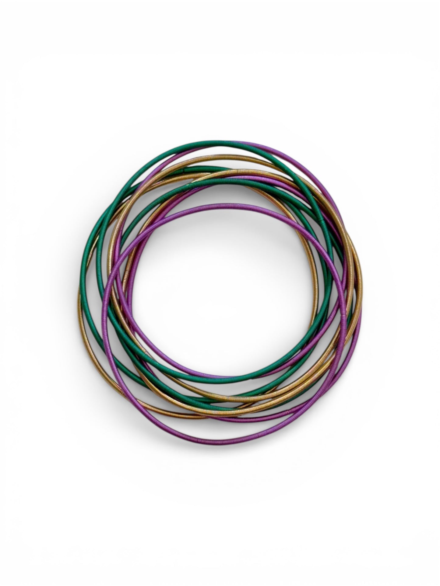 Mardi Gras guitar string bracelet