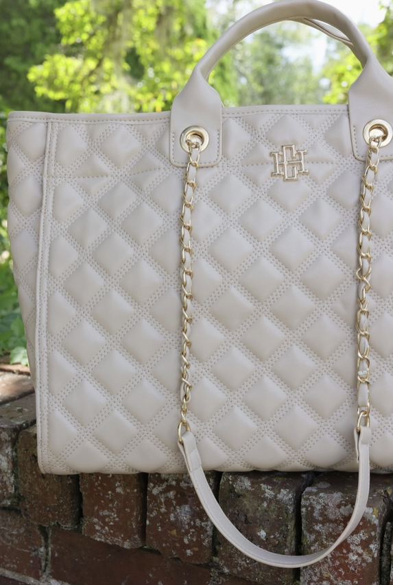 Melissa Tote Bag Nude Quilted