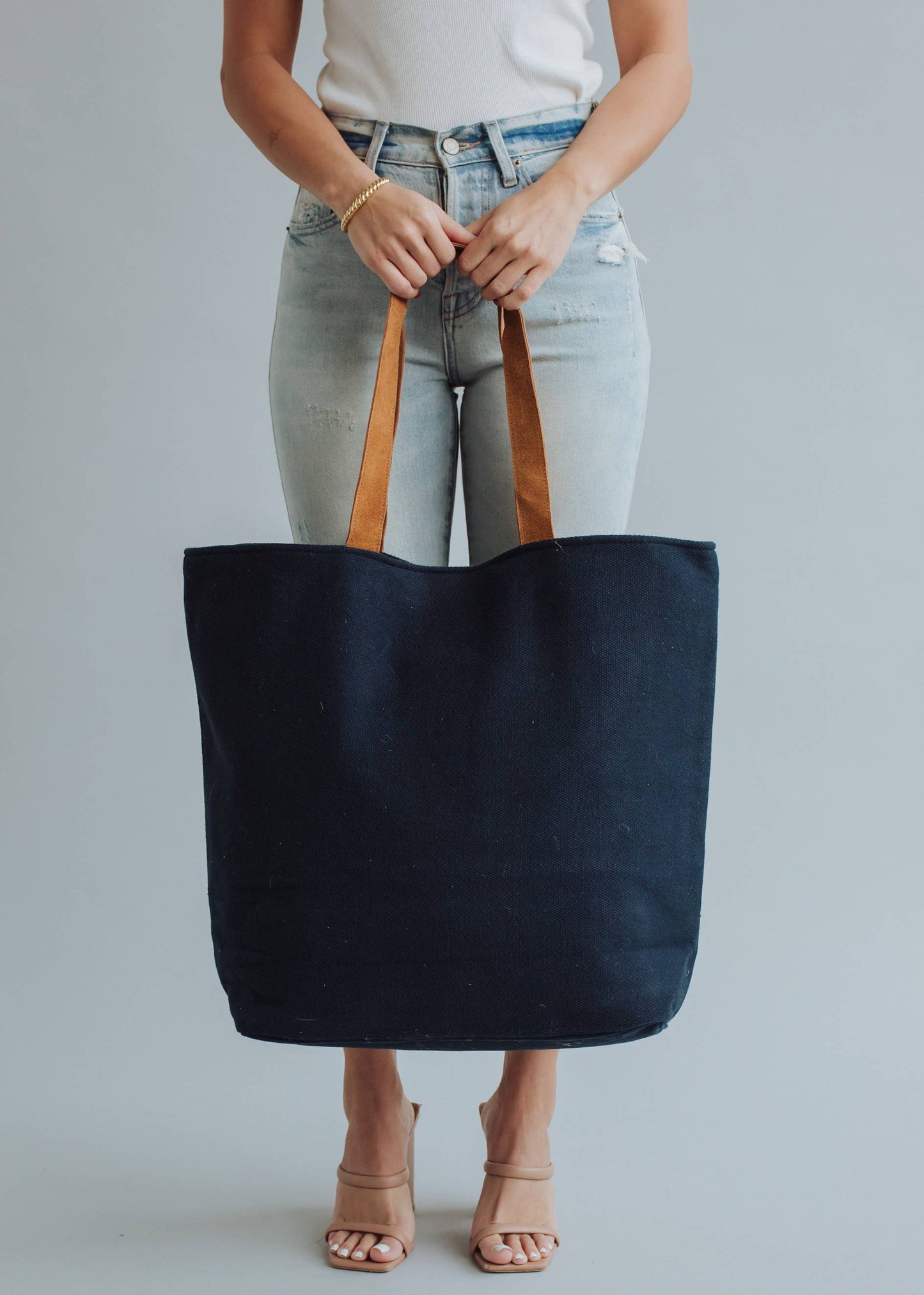 Navy Drink By The Pool Tote