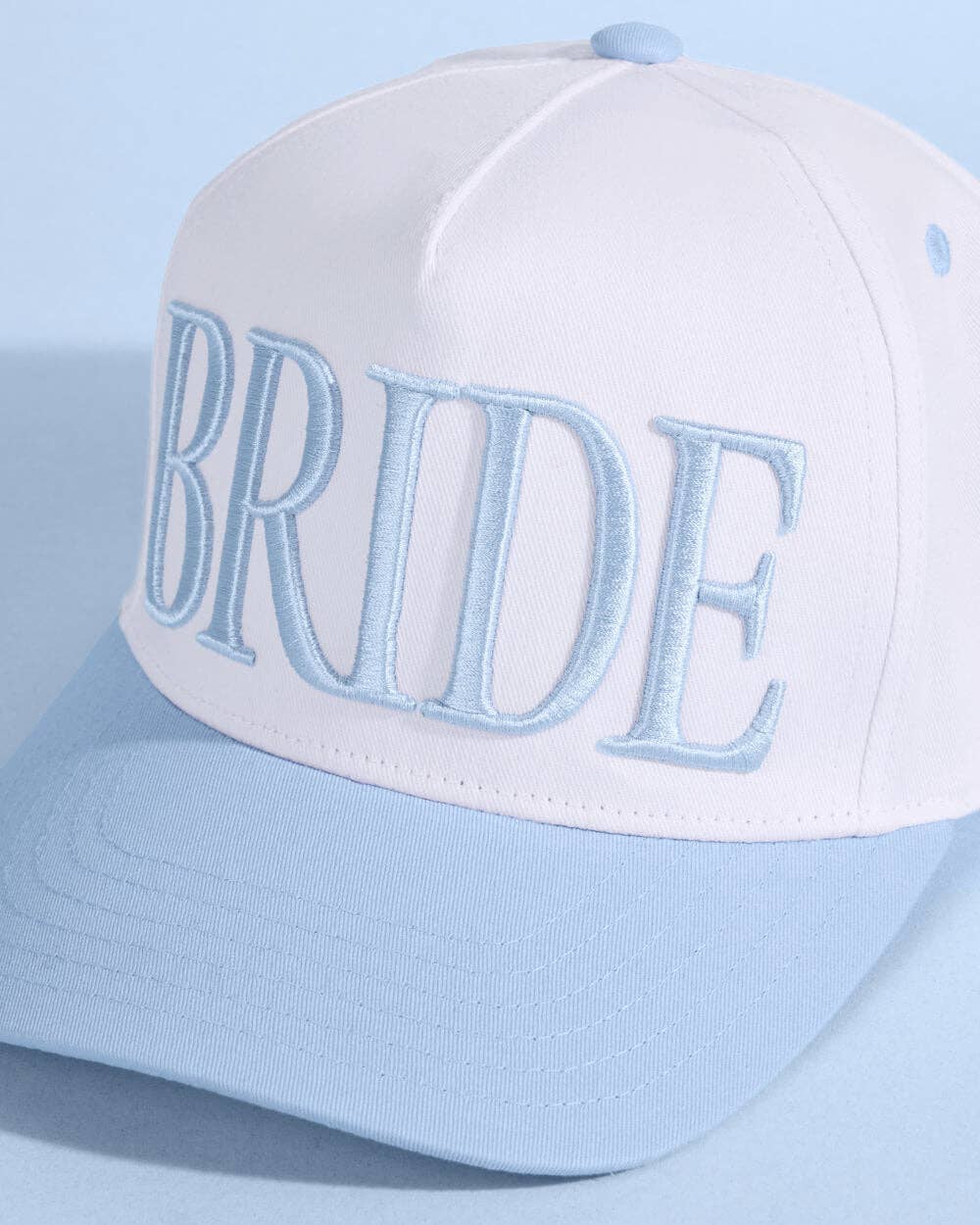 Something Blue Hat - embroidered hat, Bride Gift, Bachelorette