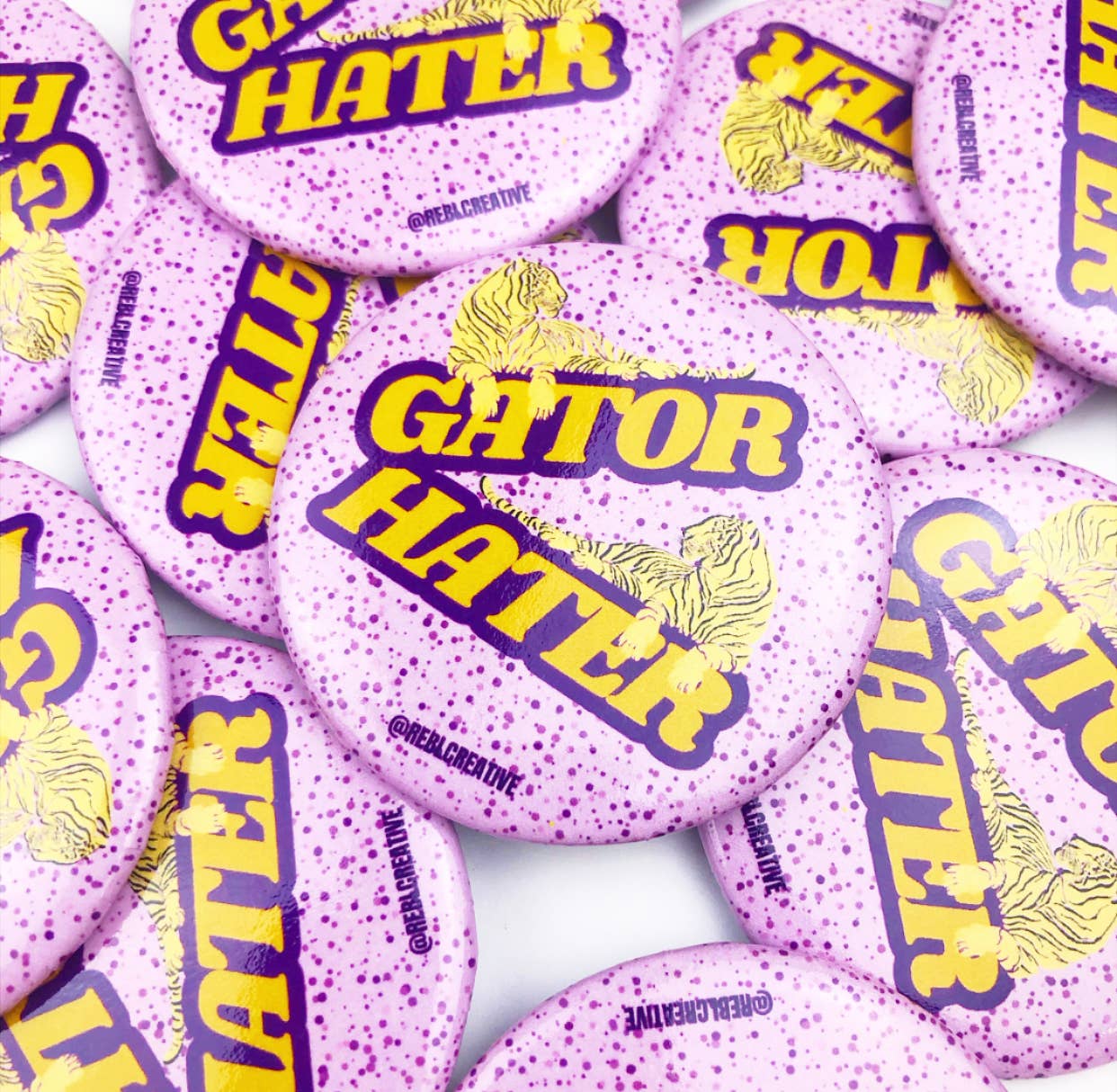 Gator Hater - Lavender - Game Day Button