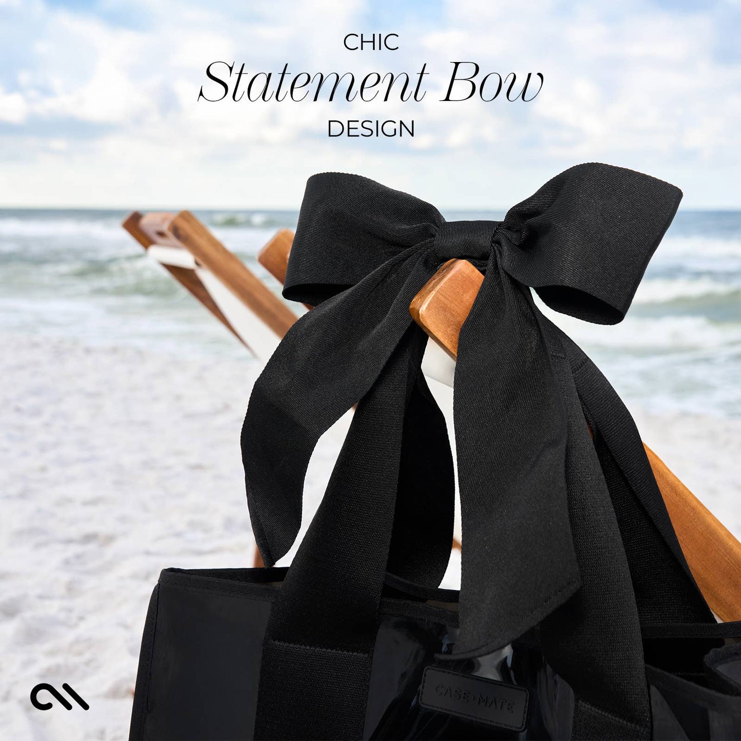 Special Edition Bow Midnight Black Tote w/ Phone Pouch