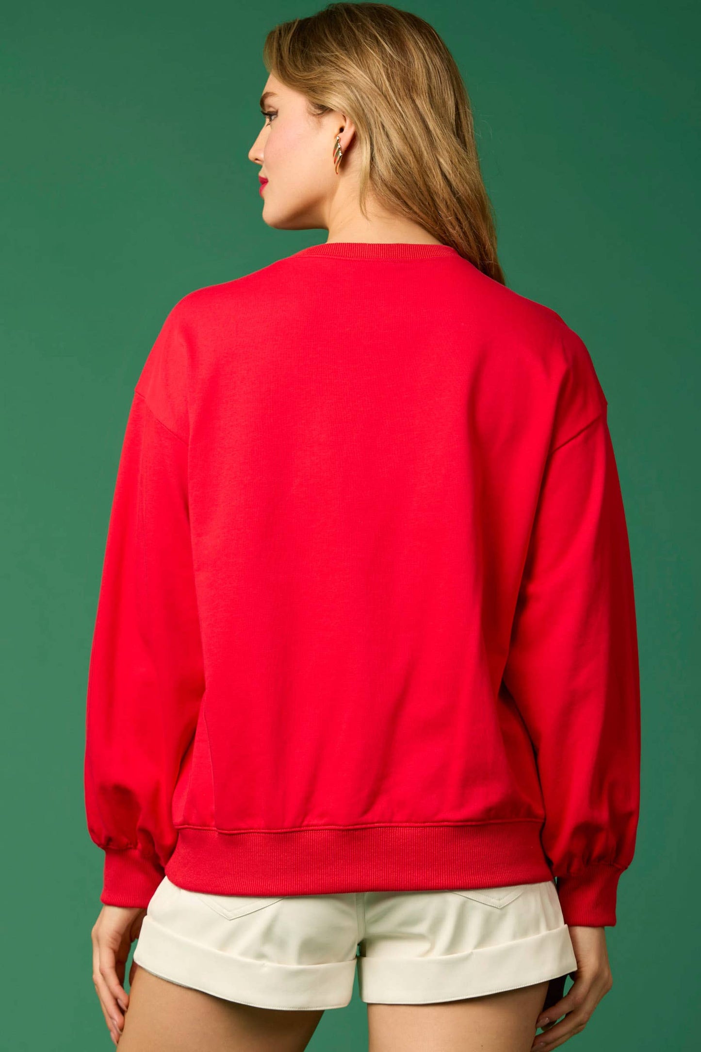 Christmas Plaid Bow Sweatshirt