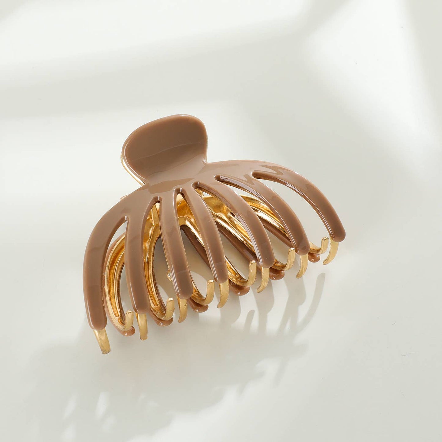 Hailey Solid | Large Gold Metal Octopus Claw Clip