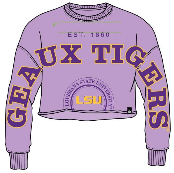 LSU Phipps Split Cropped Longsleeve