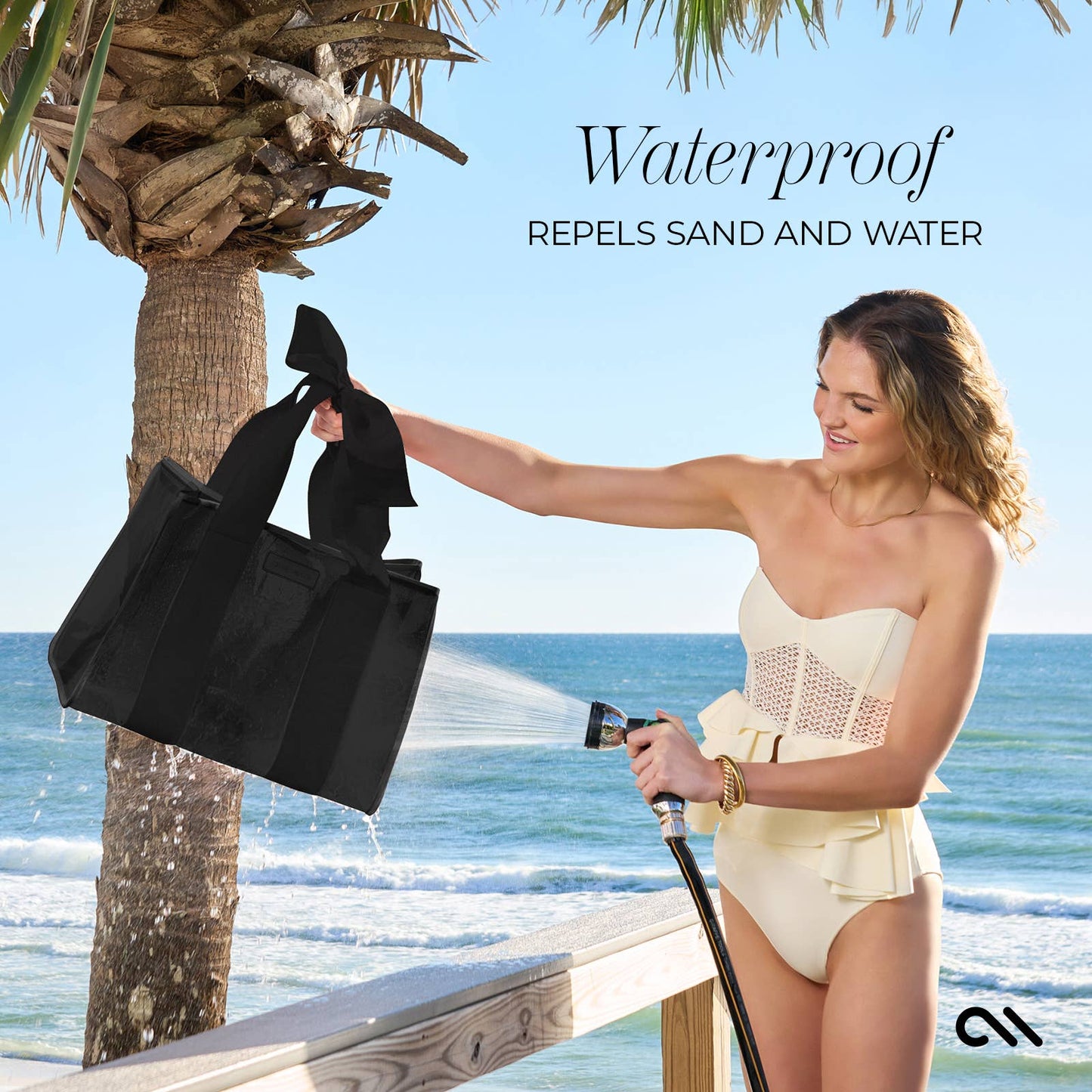 Special Edition Bow Midnight Black Tote w/ Phone Pouch