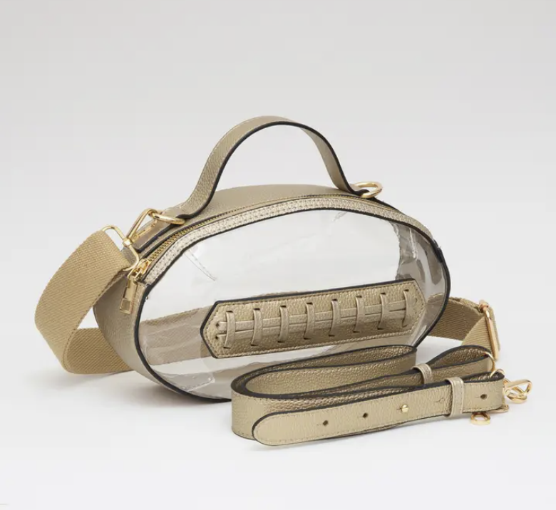 Football Shaped Clear Purse