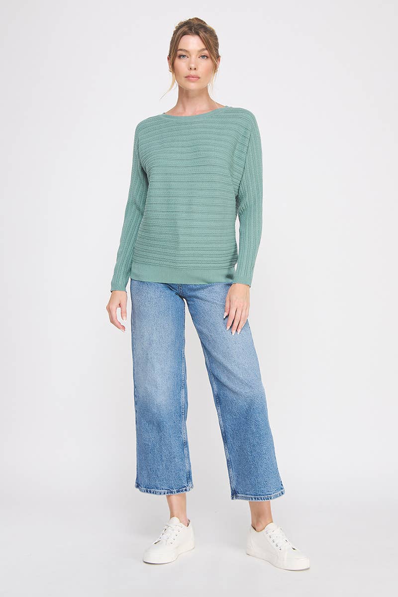 Willow Pointelle Dolman Sweater