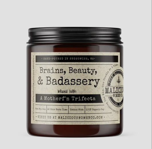 Brains, Beauty, & Badassery Candle - Cabernet All Day