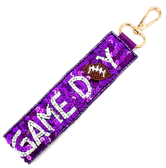 Purple Game Day Keychain