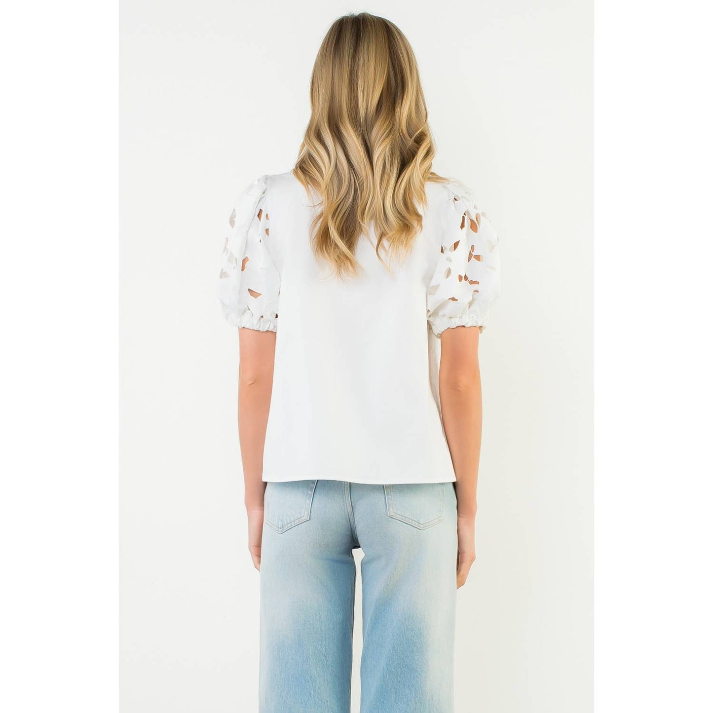 Heirloom Eyelet Puff Sleeve Top