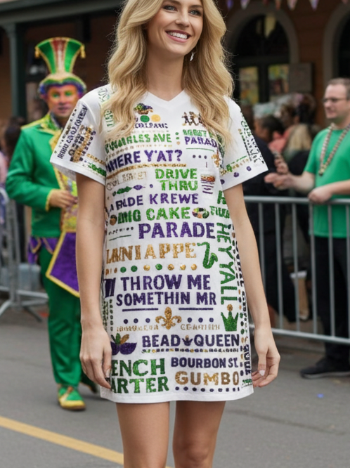 NOLA Parade Route Tee Dress