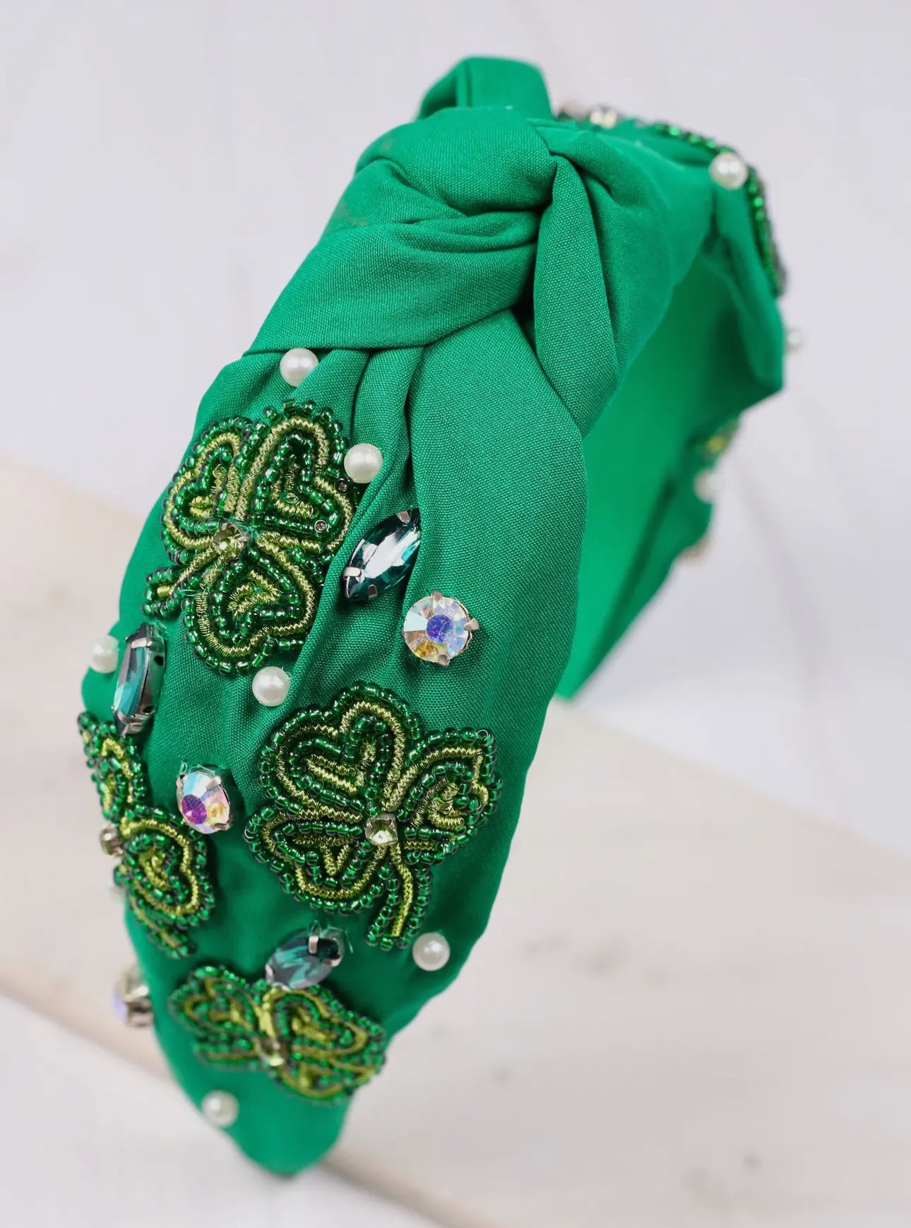 Shamrock Beaded Headband