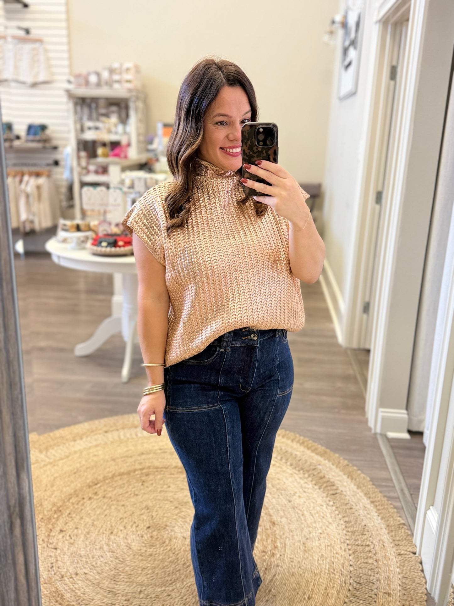 Metallic Magic Sweater Vest