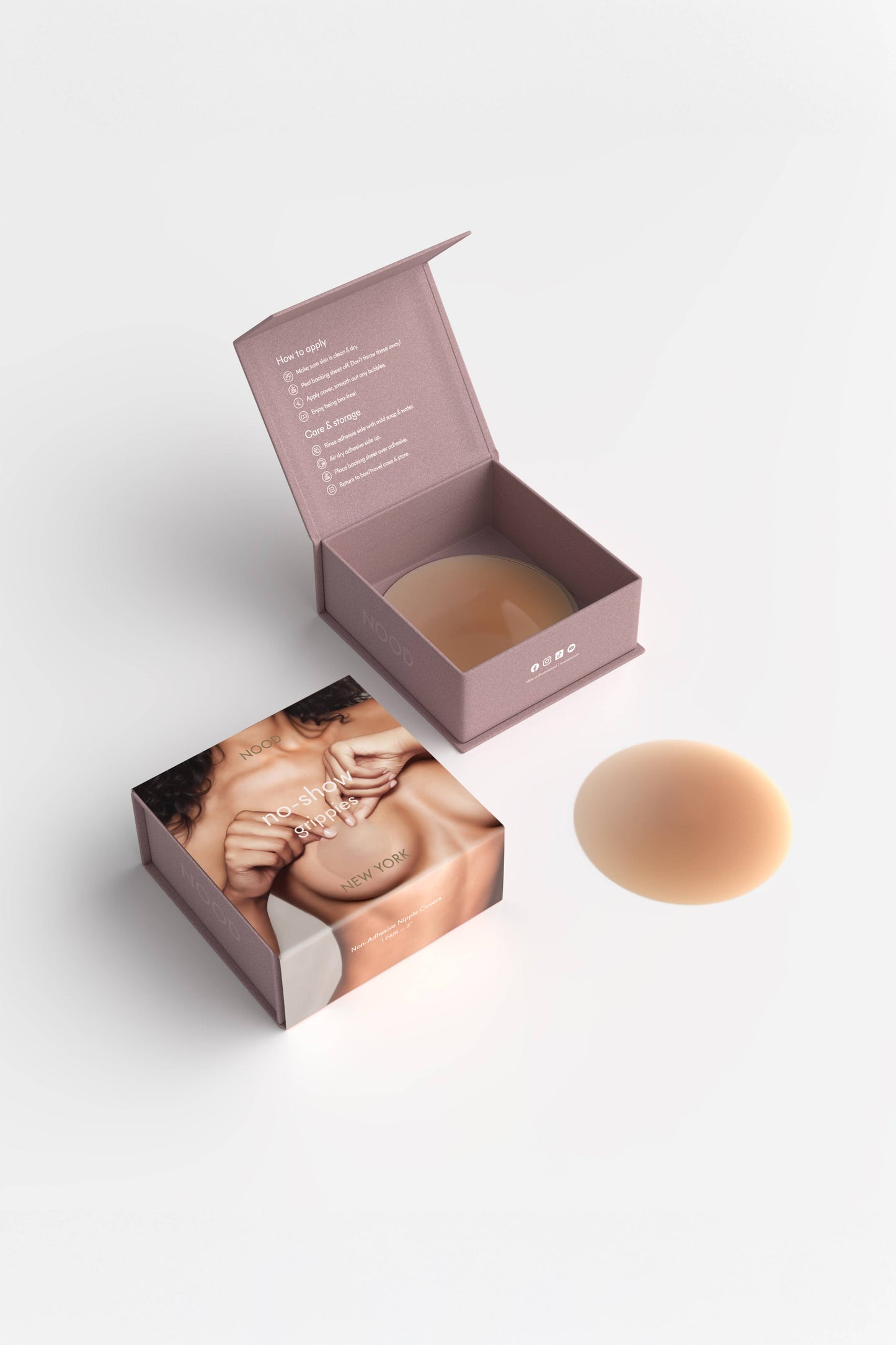 Grippies No-Show | NON-ADHESIVE Reusable Nipple Covers