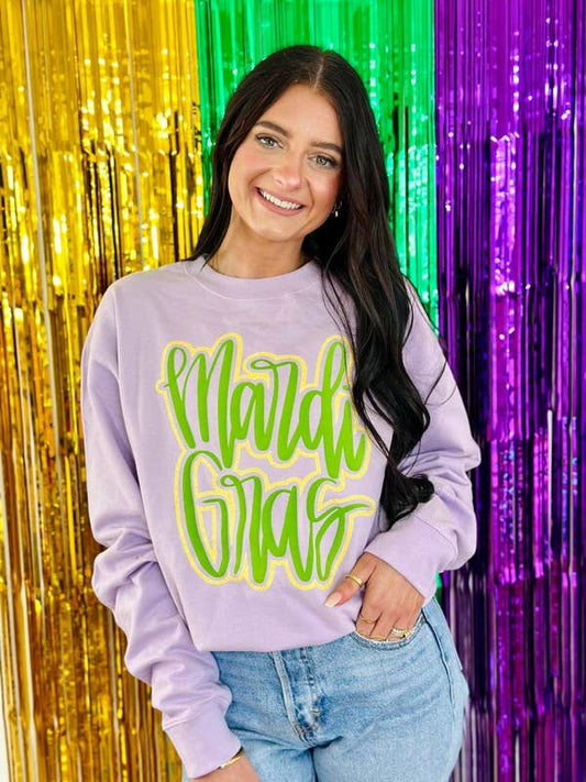 Glitter & Krewe Mardi Gras Sweatshirt