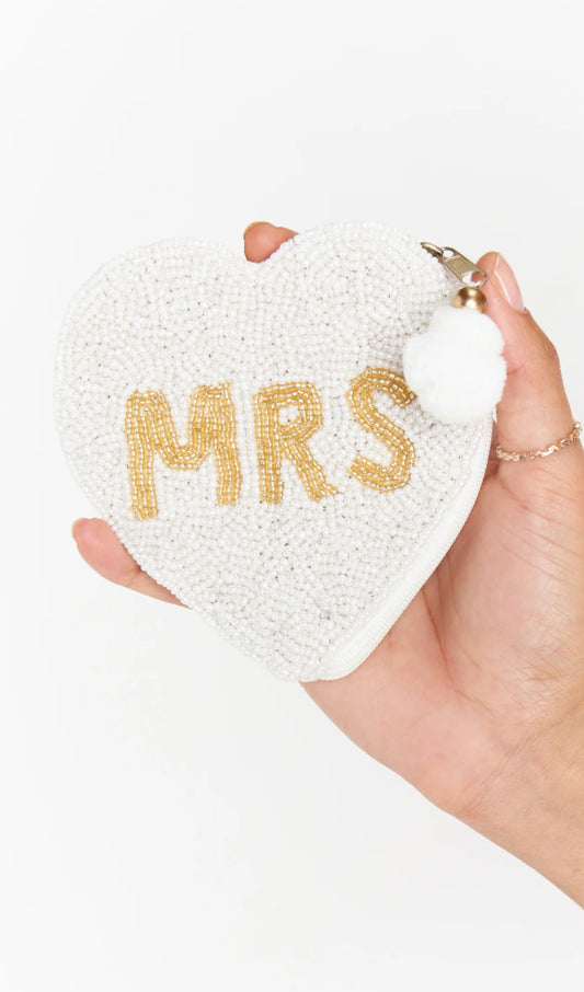 MRS Heart Shaped Pom Pouch