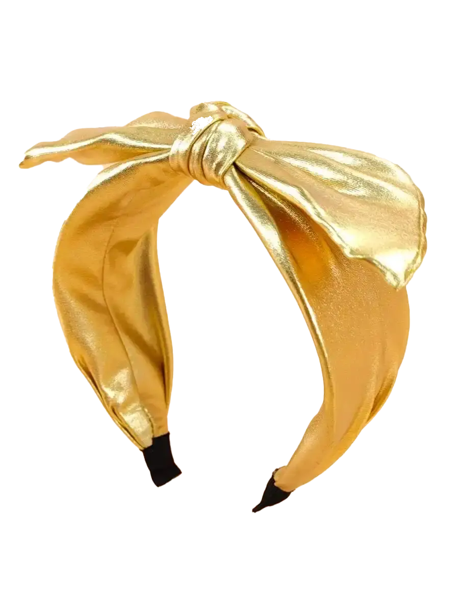 Gold Metallic   Bow Headband