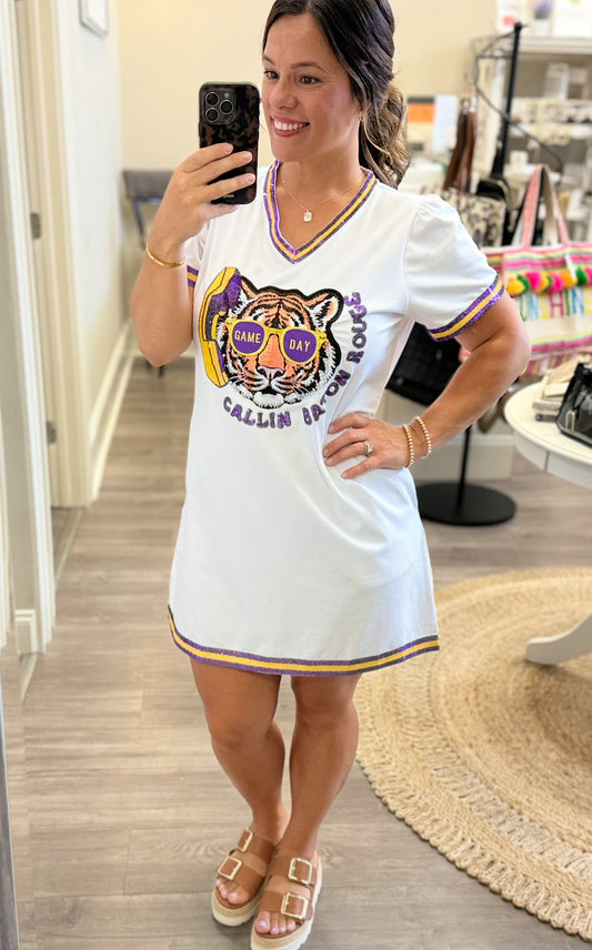 Callin Baton Rouge Tiger Sequin Dress