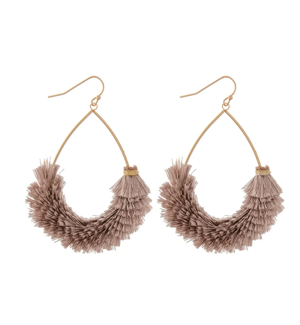 Pom Fan Teardrop Earrings