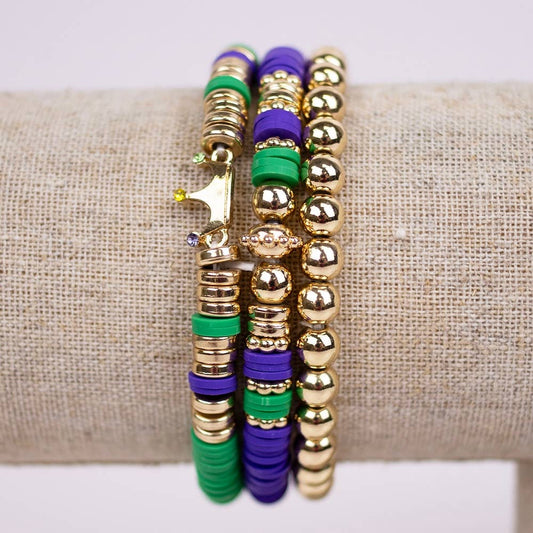 Bons Temps Bead Bracelet Stack    7"