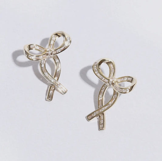 Gold Ribbon Earrings