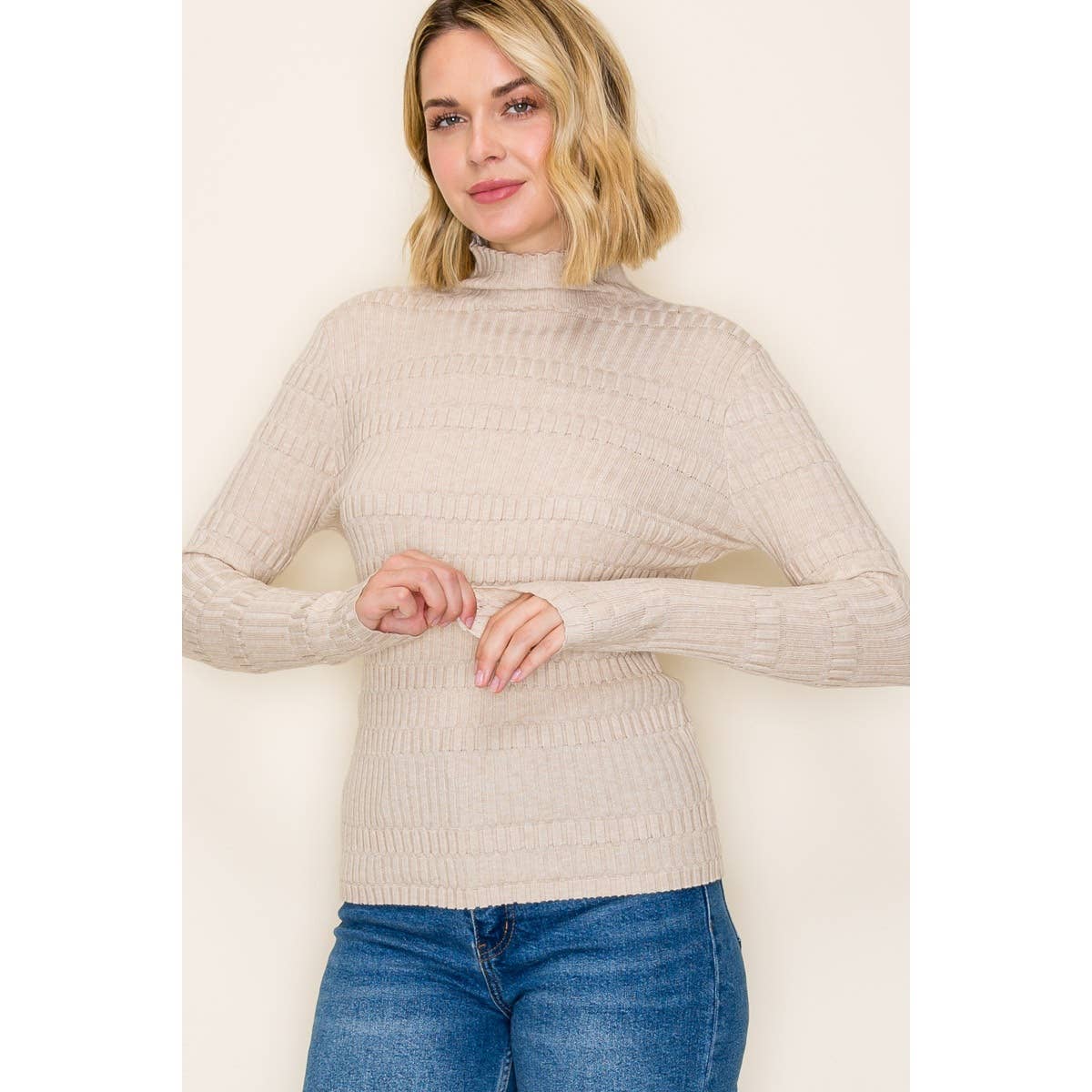 Chai Latte Textured Sweater