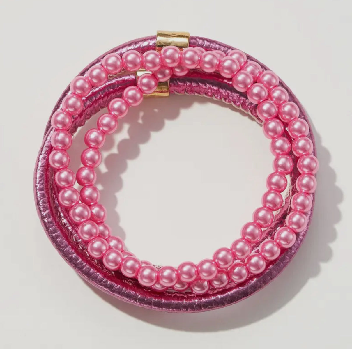 Pink Tube Bangle Bracelets